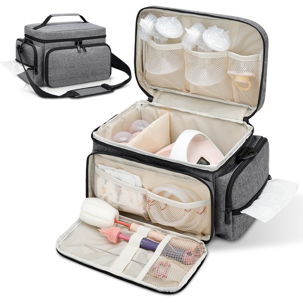Bolsa para bomba de leche Spectra S1 y S2, bolsa de bombeo con alfombrilla impermeable para accesorios de bomba, bolsa de bomba para trabajo, viajes y uso familiar