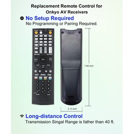 JISOWA Replacement Remote Control Universal for Onkyo HT-S7409 RC-738M TX-NR609B RC-764M HT-S7200 RC-737M TX-SR607S RC-836M TX-SR608 HT-S5300 HT-S7300 TX-SR506 TX-SR576S TX-SR507S TX-NR717 AV Receiver