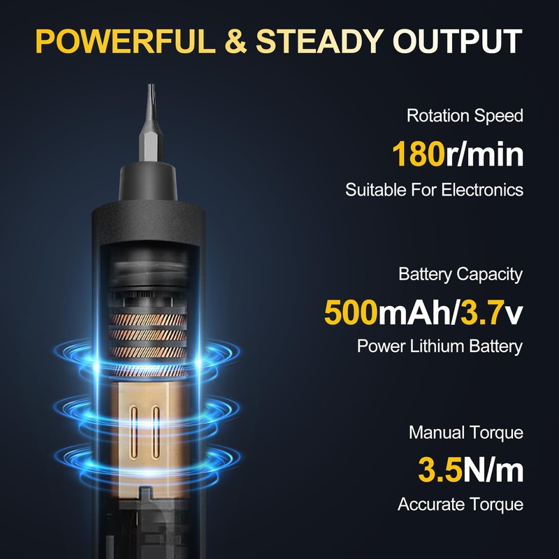 Electric Screwdriver Set,76 IN 1 Mini Electric Screwdriver Cordless Set