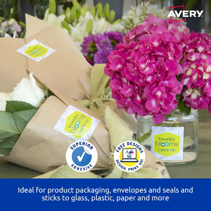 Avery A4 Glossy Rectangle Labels - Product Stickers - Small