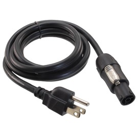 CablesOnline, 6ft 16-AWG Stage Lighting Fixture 3-Prong NEMA 5-15P to True1 Female Powercon-Compatible AC Power Cable, PC-KT06