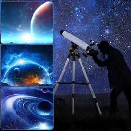 Lightasea Telescope, 70mm Aperture 700mm Focal Length Mount Astronomical Refracting Telescope for Kids Beginners - Travel Telescope with Carry Bag, Phone Adapter and Wireless Remote