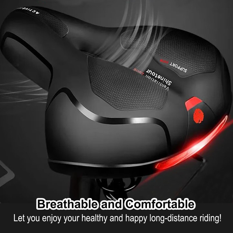 Qcdou Bicycle Saddle Men Women Comfortable Gel Ergonomic Bicycle Saddle