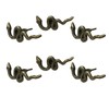 Perilla Home Set of 6 Decorative Snake Shape Copper Knobs