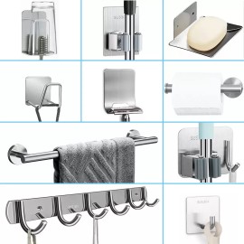 Juego Sets De Accesorios Para Baño Inoxidable Toallero 15pzs