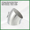 Motoforti OD 4.5" 45 Degree Mandrel Bend Exhaust Elbow Pipe