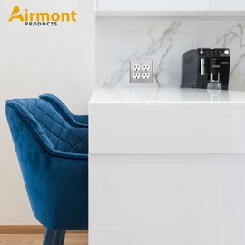 (Pack of 10) Airmont Products AP-10402 Duplex Receptacle Stainless Steel Wall Plate Switch and Electrical Outlet Cover, 2-Gang Standard Size 4.50" x 4.77" Corrosive Resistant Made of Unbreakable Metal