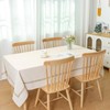Dremisland Beige Table Cloth Rectangular Cotton Linen Tablecloths Washable Embroidery