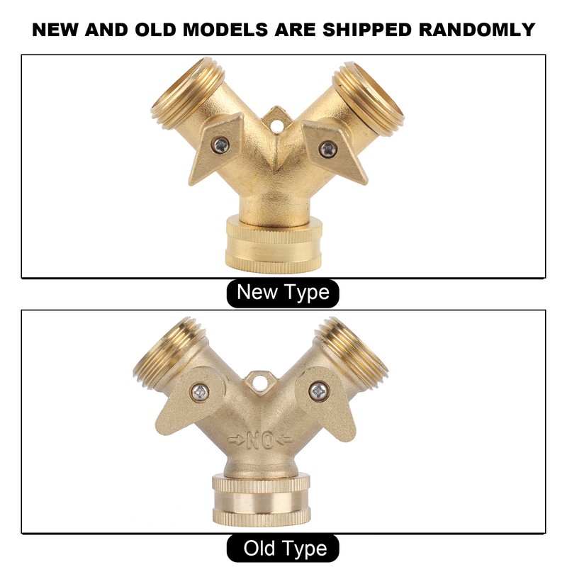 Garden Hose Splitter 2Way AllBrass Heavy Duty Simple Operation Outlet