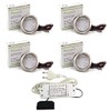 4er Set LED Downlight Furniture Lamp Downlight 3 W Warm