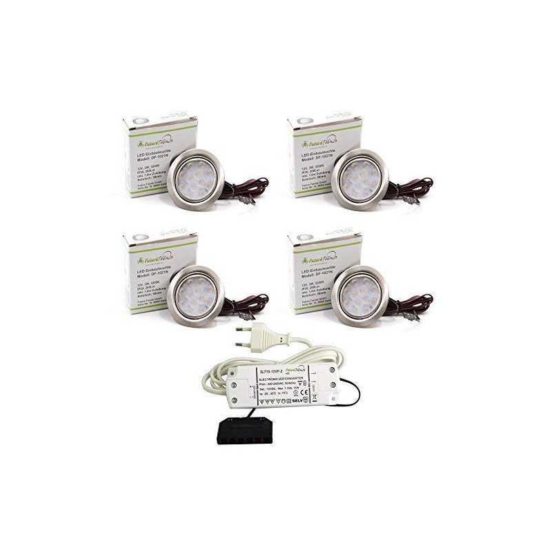 4er Set LED Downlight Furniture Lamp Downlight 3 W Warm