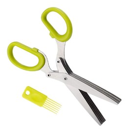 Colerandom 5 Blade Spice Vegetable Herb Scissors Gift Idea Christmas Birthday Party