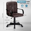 VECELO Desk Chair, Home Office Swivel Chairs PU Leather Height