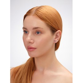 Titanium Earrings Studs for Women or Mens Hypoallergenic Tragus Piercing Men's Women's Jewelry Gift (Crystal)