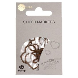 Tulip Stitch Markers, Brown, XL