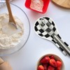 Checkered Spoon Rest for Kitchen Counter - Cooking Spoon Holder