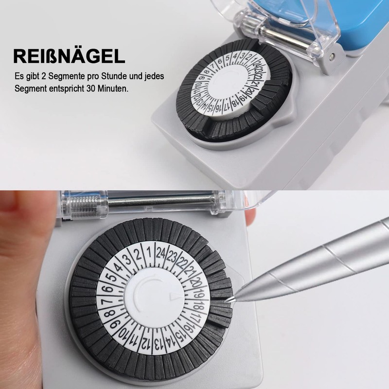 EXTRASTAR Digital Timer Socket with 10 Configurable Programmes, Plug-In Timer