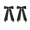 Satin Hair Bows for Women, 2PCS, Black