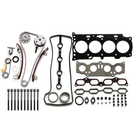 Engine Head Gasket Set Timing Chain Kit w/Bolts Compatible with 2007-2009 for Toyota Camry 2.4L;2009 for Toyota Corolla 2.4L OE HS26323PT