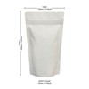 RIGHTPAK White Matt Stand Up Pouches 50 Pieces 12cm x