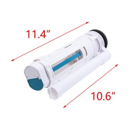 T Tulead Toilet Dual Flush Valve Toilet Repair Parts 11.4-Inch Height, for Two-Piece Toilet