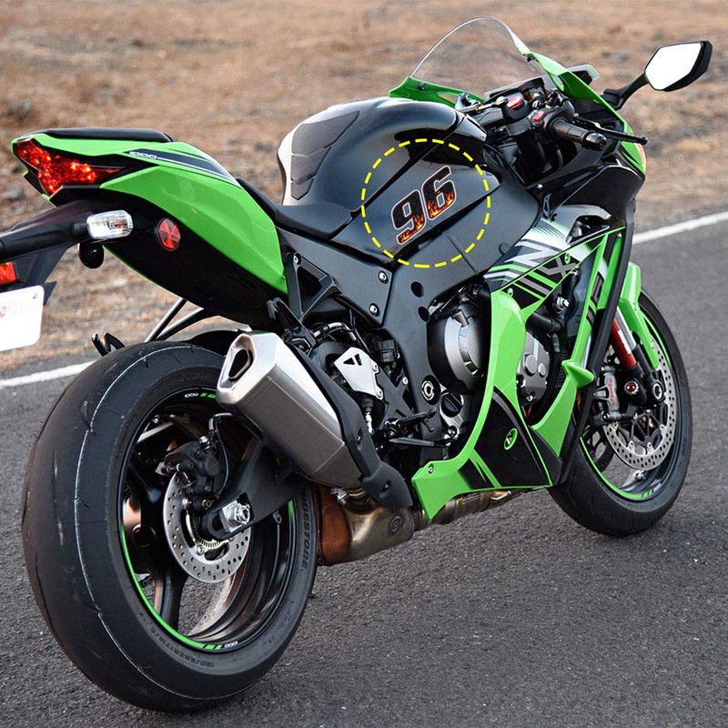 Quattroerre Racing Number 9 Medium, Flames, 10 x 7.5 cm