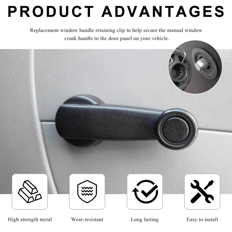SHMZK 8PCS Car Window Handle Crank Retainer Clip, 76980 Door