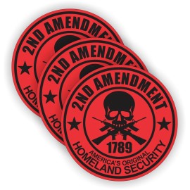 Unbranded/Generic 2nd Amendment Hard Hat Stickers Motorcycle Helmet Decals Red-Black USA