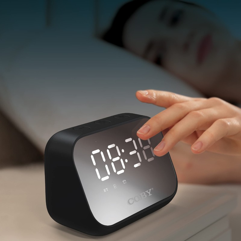 Coby Digital Alarm Clock with Powerful Speakers, Large LED Display
