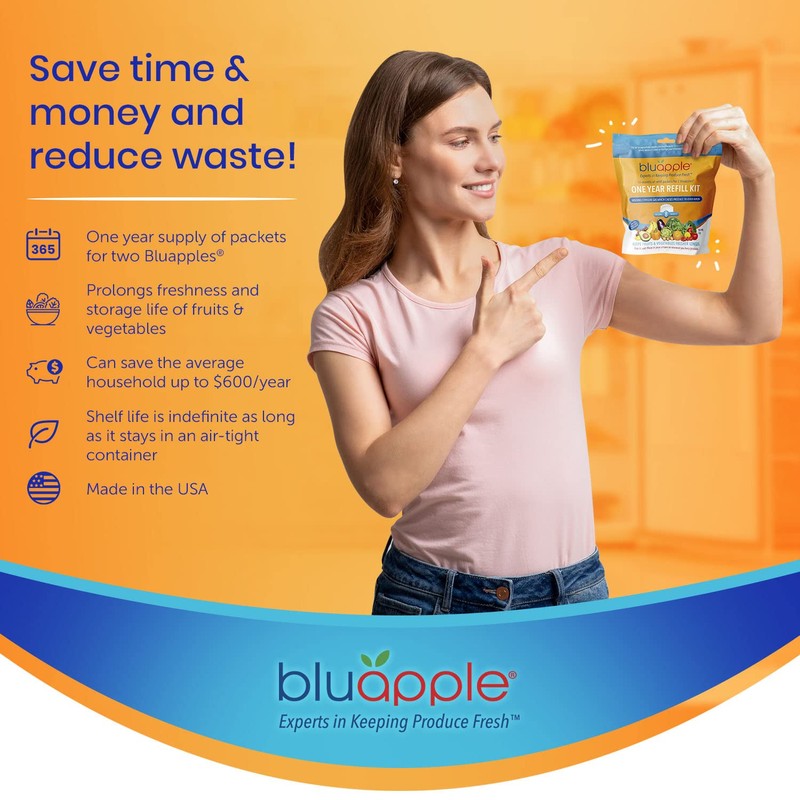 Bluapple Ethylene Gas Absorbers - Keep Produce Fresh Longer