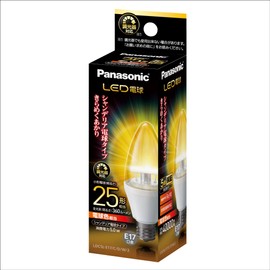 Panasonic LED Bulb Base Diameter 17 mm Bulb W Equivalent Warm White Equivalent (5.0 W) Bulb Small Chandelier Type Dimmer Supported ldc5le17cdw2