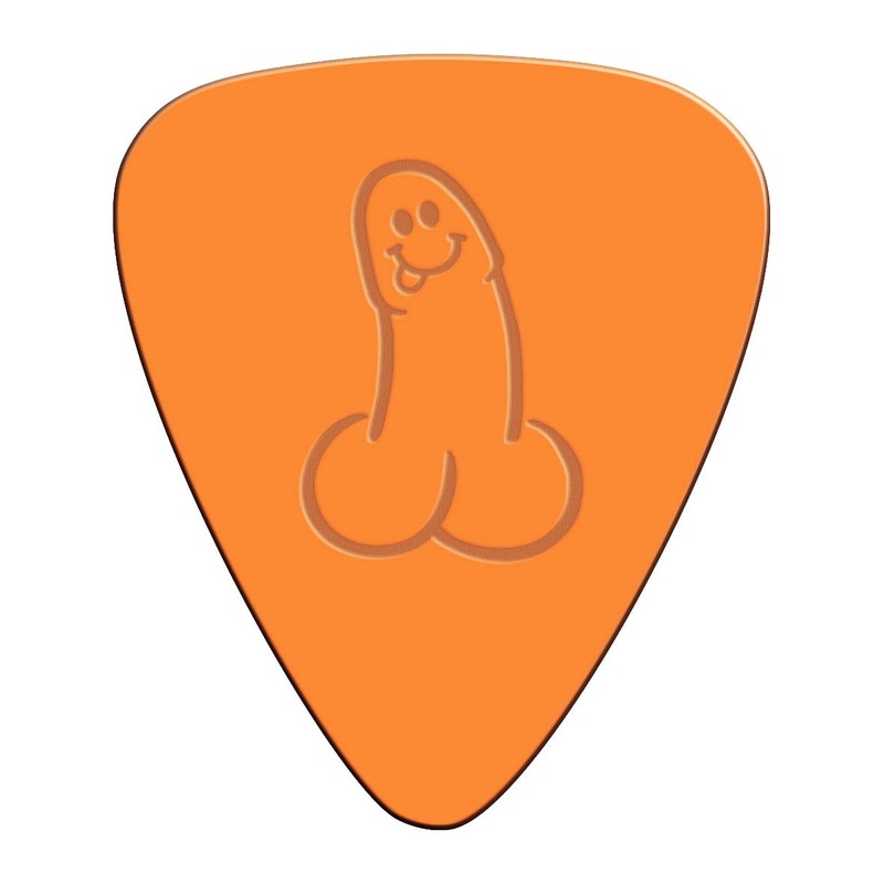 Orange Etched - Funny Novelty Guitar Picks - Electric &