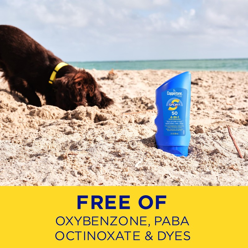 Coppertone Sport Sunscreen Lotion SPF 50, Sweat, Heat and Water