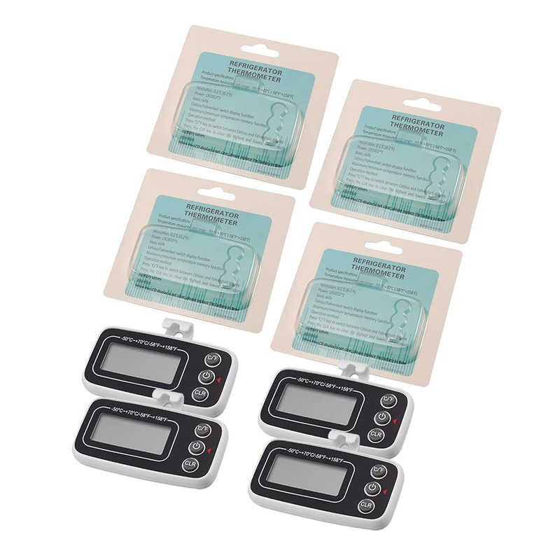 KeeKit Refrigerator Thermometer, 4 Pack Digital Freezer Thermometer, Upgraded Fridge