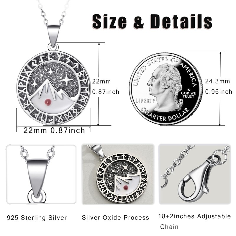 LES OSEWA Mountain Mustard Seed Necklace Sterling Silver Faith Can