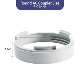 Portable AC Hose Adapter Round Portable AC Hose Connector 5.9 inch Portable Air Conditioner Exhaust Hose Coupler Window Adapter Air Conditioner Hose Coupler Extension Air Conditioner Accessories