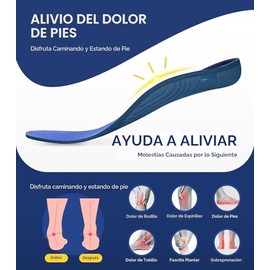Cloudflo Plantillas para fascitis plantar para hombres y mujeres, soporte de arco alto para aliviar el dolor, plantillas ortopédicas para zapatos para
