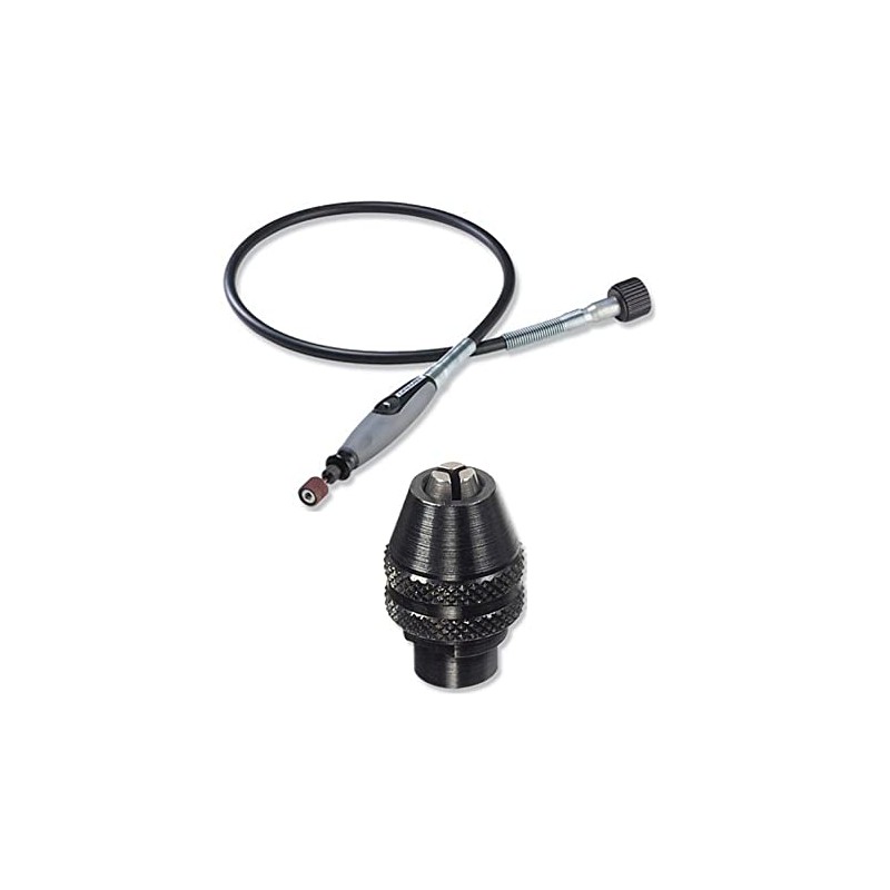 Dremel 225-02 Flex-Shaft Attachment with 4486 Keyless Chuck Bundle (2