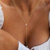 Layered Necklaces Long Necklace for Women Trendy Gold Lariat Necklace