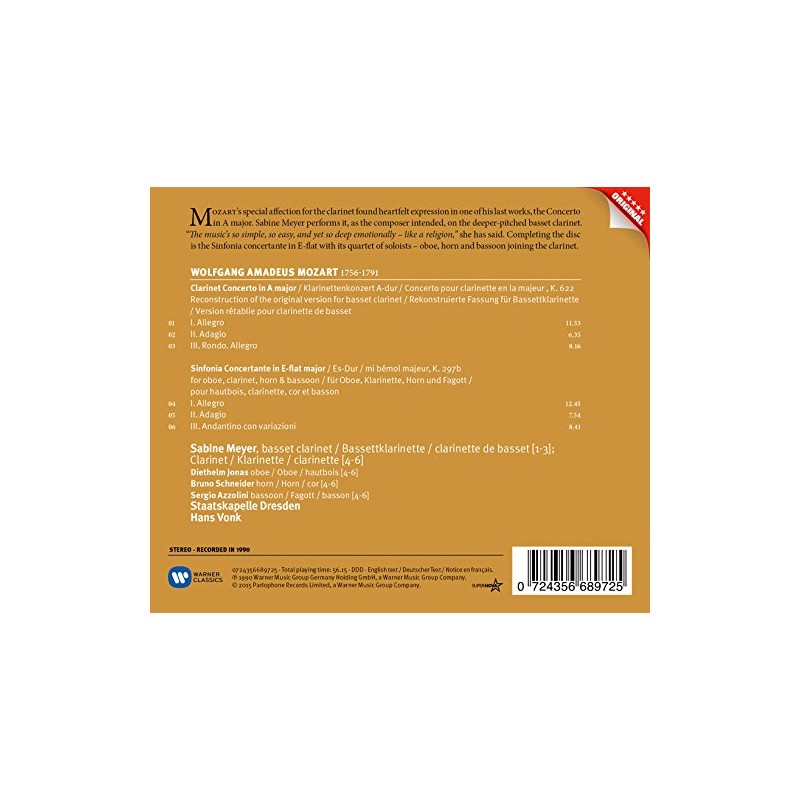 Mozart (Klarinettenkonzert / Sinfonia concertante)