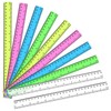 Pinenuts 10Pcs Plastic Ruler 30cm Ruler Multipack Straight Ruler Shatter