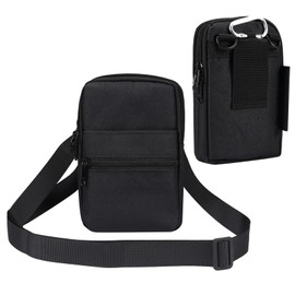 Herren Handy Schultertaschen, Telefon Gürteltasche mit Gürtelclip Klein, Unisex Handytasche zum Umhängen Männer Messenger Bag Reisen Schutzhülle Handtasche Geldbörse mit Gürtelschlaufe Umhängetasche