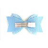 Princess Elsa Inspired Hair Clip Turquoise and Silver Glitter Snowflake
