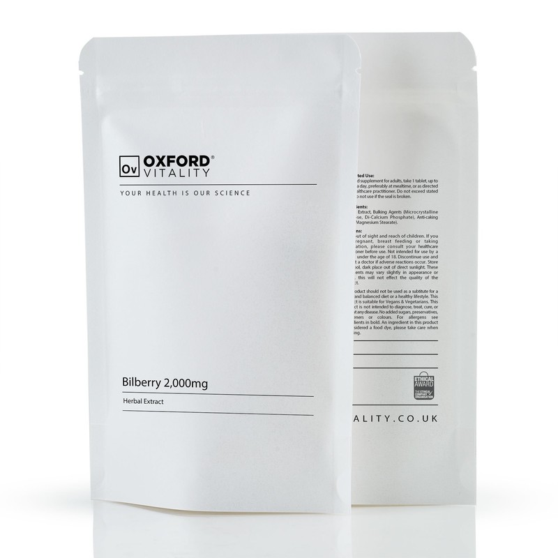 Bilberry Extract Supplements | 2000mg Tablets | Natural Aid |