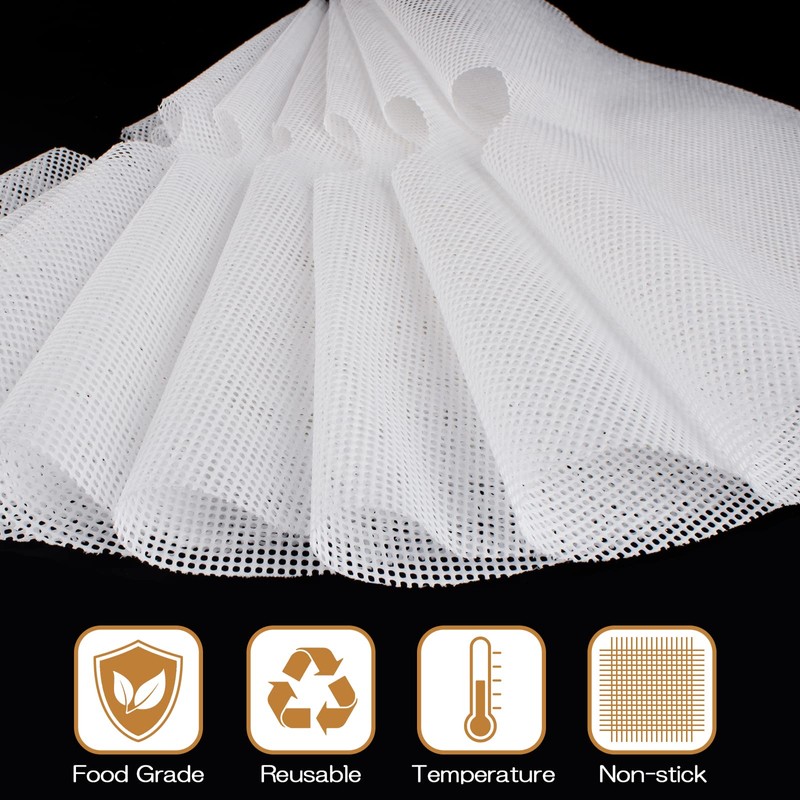 (8 Pack) Round Silicone Dehydrator Sheets, Dostk Premium Non Stick