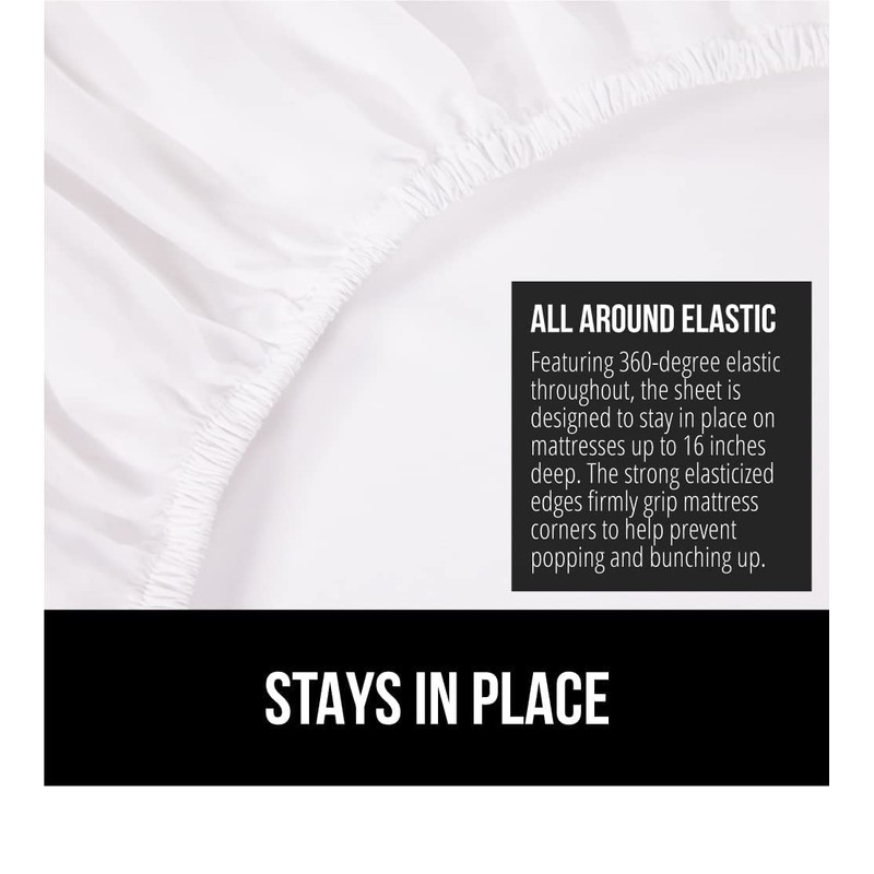 Extra Deep Fitted Sheet 40CM Deep Fully Elasticated 100% Egyptian