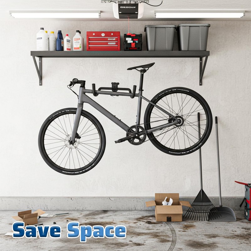 Afcabakila Bike Wall Mount Hanger, Adjustable Horizontal Wall Mount Bike
