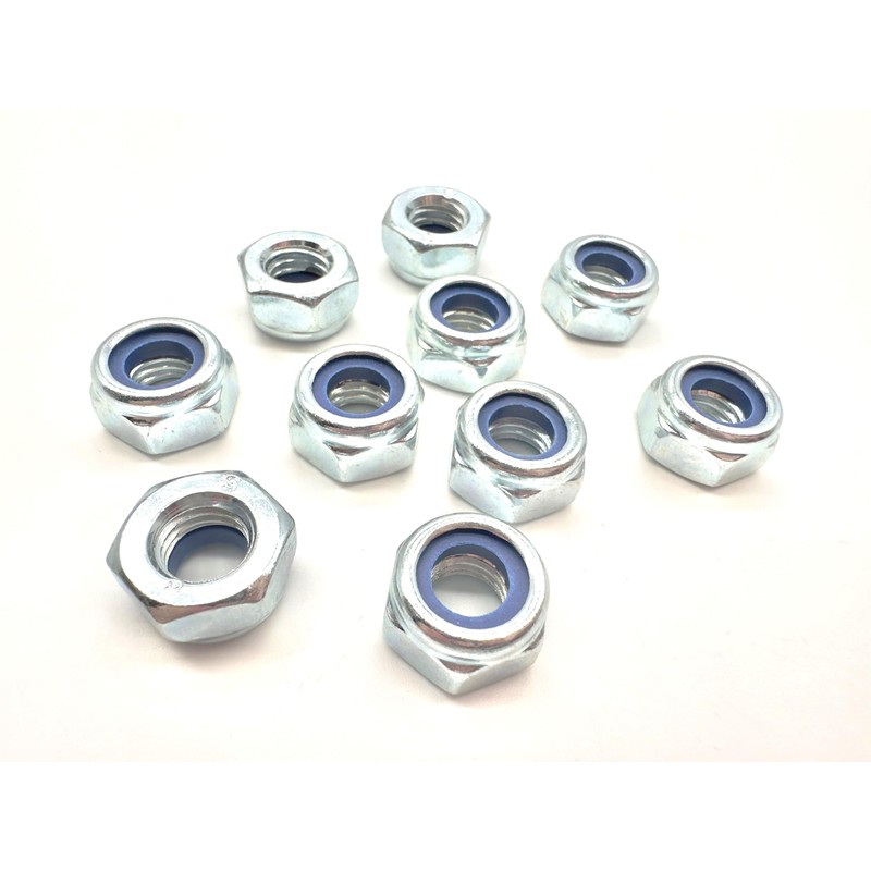 20 Pack of M10 Nyloc Nuts - Self locking with
