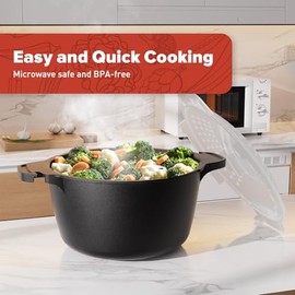 AJXX - Vaporizador pequeño para microondas de 1 cuarto de galón – AJXX Micro Cookware Vaporizador de verduras para cocinar, cocina microondas con recipiente para alimentos, filtro extraíble y Lockab – sin BPA, apto para lavavajillas