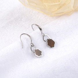 BEWELL Silver Jewelry Sets,Simple Pendant Wooden Necklace Earrings Bracelet Sweater Chain Set for Women